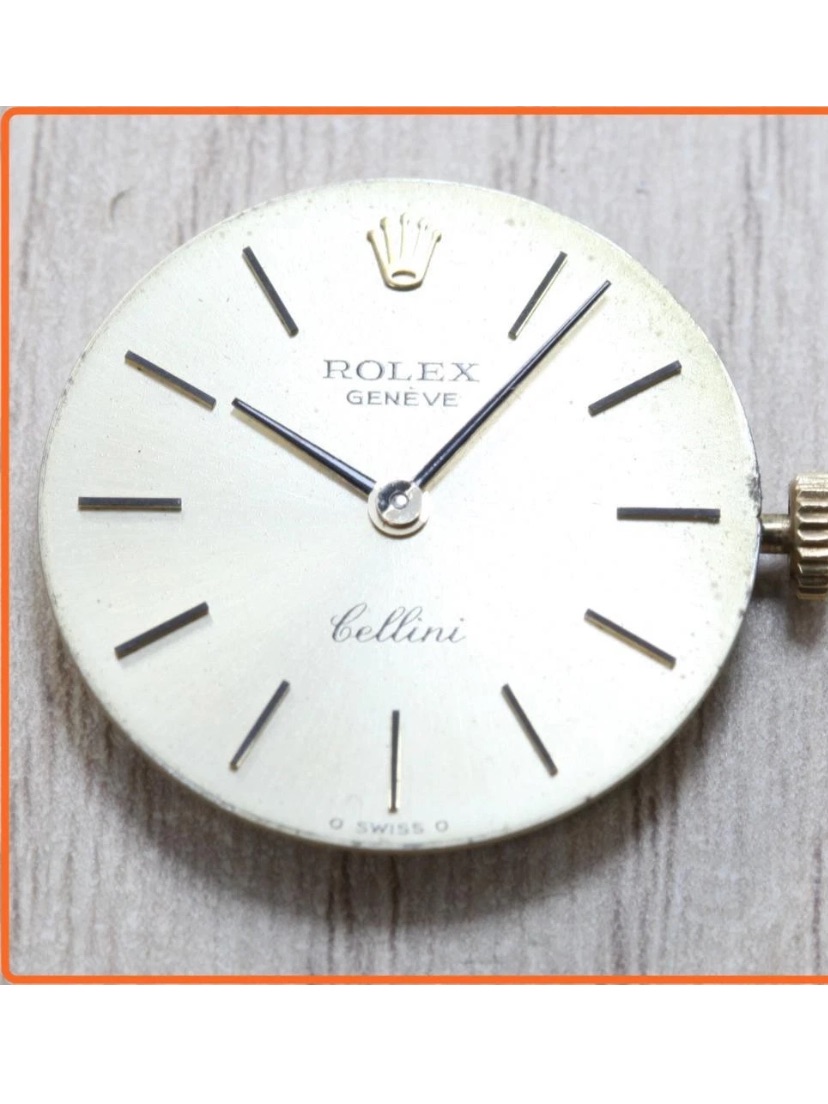 Rolex Cellini Silver And Gold Accents Dress Watch Dial